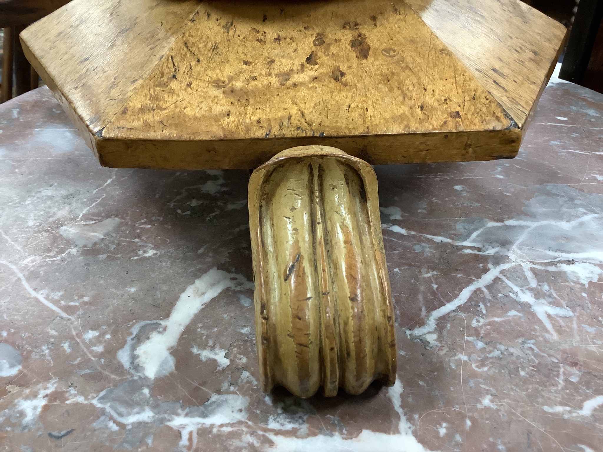 A 19th century bird's eye maple cane seated dressing stool